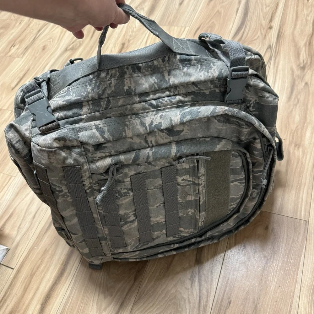 Bugout Gear ACU Camo Convertible Backpack Travel Bag Green Digicam Adjustable Sz